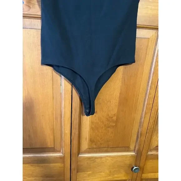 NWT Abercrombie & Fitch Women's Soft A&F Collection Sleeveless Bodysuit Black L - Picture 11 of 12